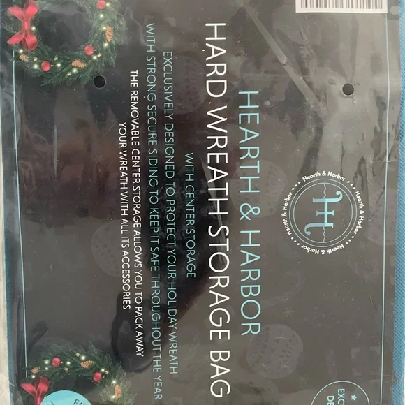 Hearth & Harbor Teal Wreath Storage Bag - Picture 2 of 3